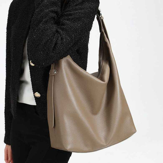 Womens Versatile Large-Capacity Genuine Leather Shoulder Bag