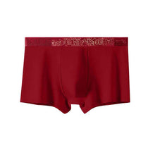 Men's Cotton Simple Red Underwear Burgundy
