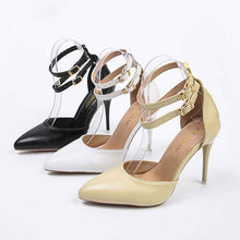 Pointed Stiletto Heels Ankle-strap Shoes Women Sandals