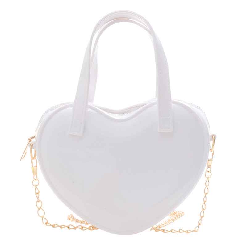 Fashionable Jelly Heart Mini Shoulder Crossbody Bag For Women