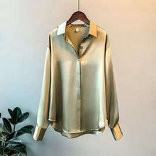 Women's Long-sleeved Satin Shirt by Mirlaine Univers