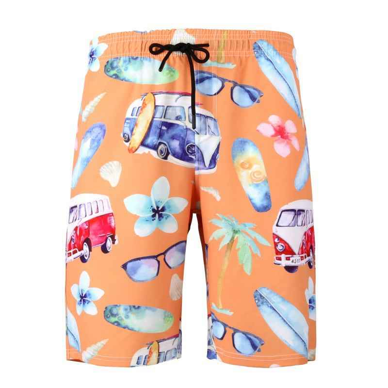 Men's Beach Printed Seaside Sports Shorts