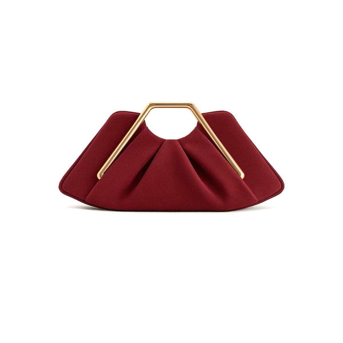 Womens Retro-Style Framed Pleated Cloud Bag by Mirlaine Univers