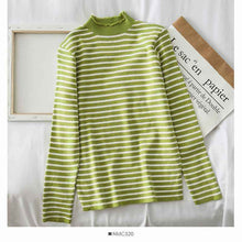 Sweaters Women Knitting Striped Student Elegant