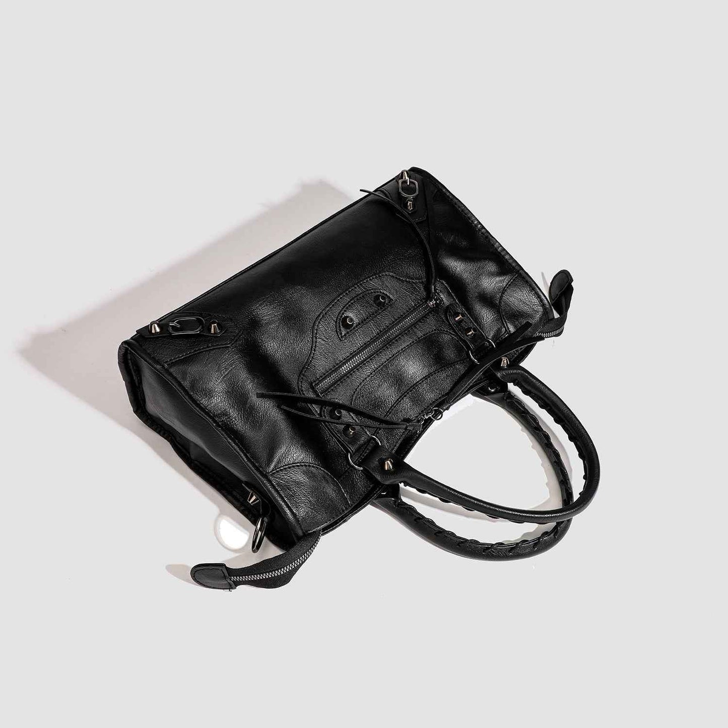 Niche-designed French-style Studded Biker Bag