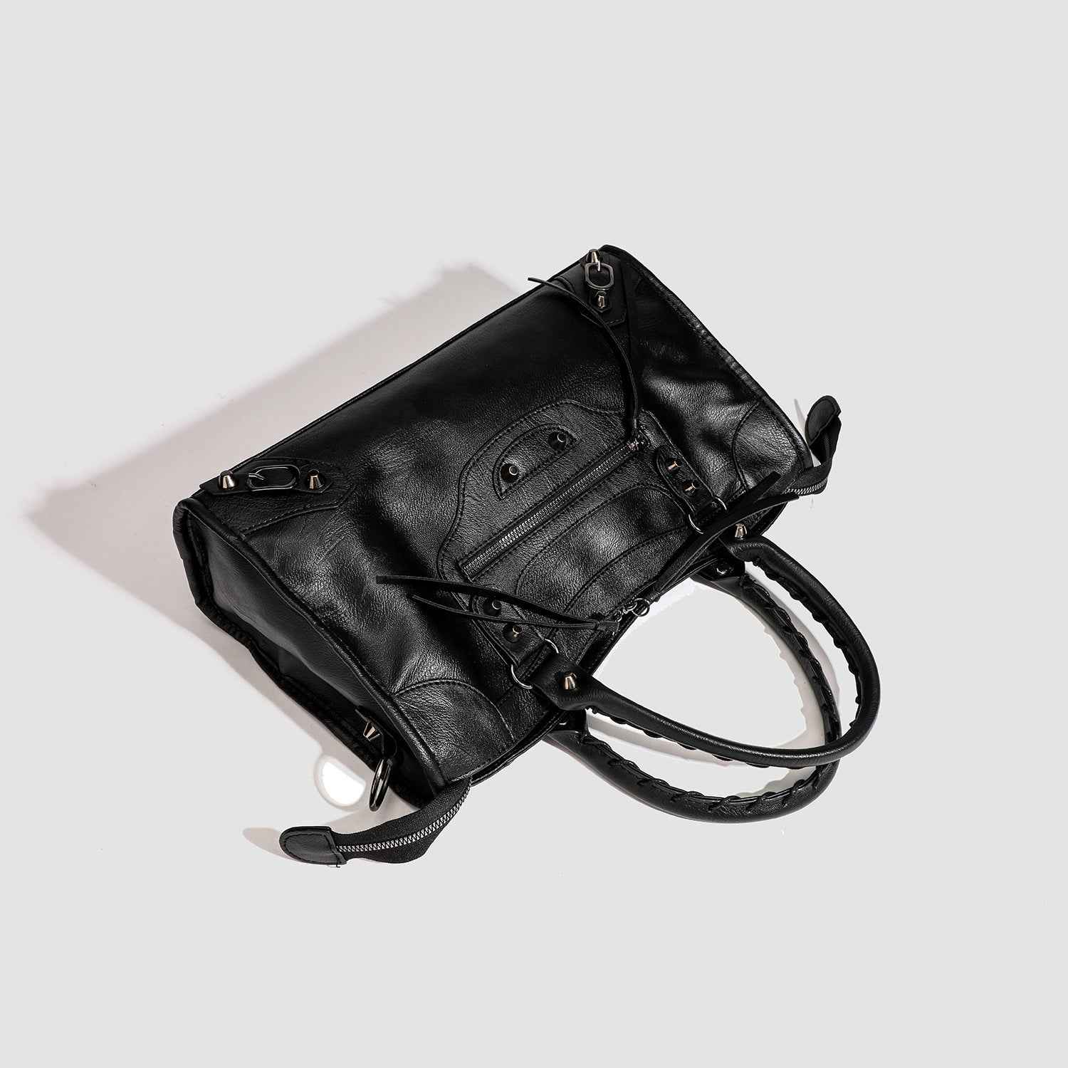 Niche-designed French-style Studded Biker Bag