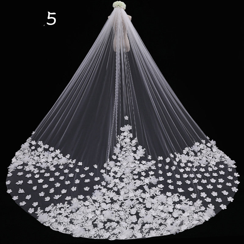 Bride Wedding Master Wedding Veil Long Long Tail by Mirlaine Univers