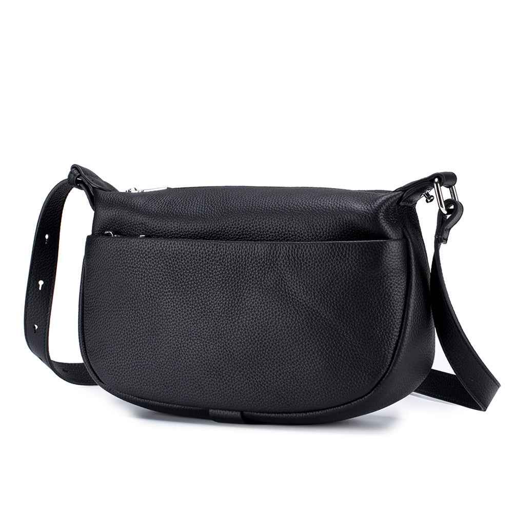 Womens Casual Commuter Fashion First-Layer Cowhide Shoulder Crossbody Bag