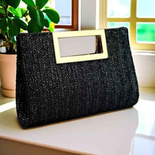Womens Fashion New Woven Chain Clutch Bag