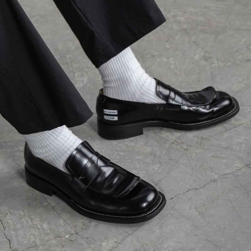 Men's Solid Color Versatile Simple Open Leather Shoes