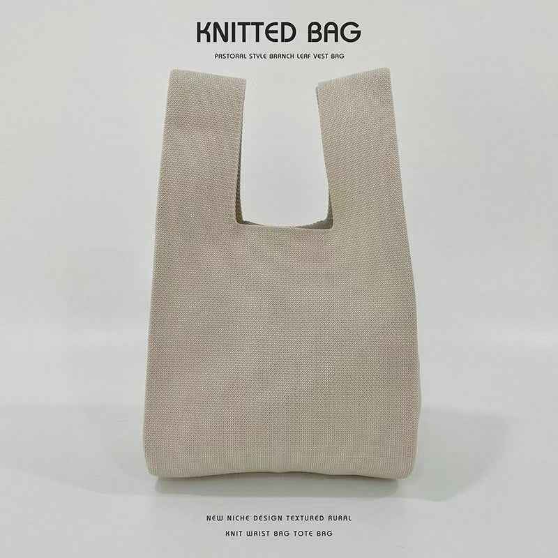 Womens Knitted Yarn Tote Bag Versatile And Easy To Style