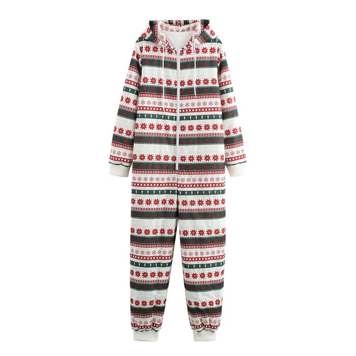 French Style Commute Style Warm And Comfortable Classic Christmas Printed Loose Bodysuit Cotton-padded Jacket