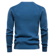 European Size Autumn And Winter New Cotton Sweater Men's Solid Color Bottoming Plaid Pullover Sweater For Men
