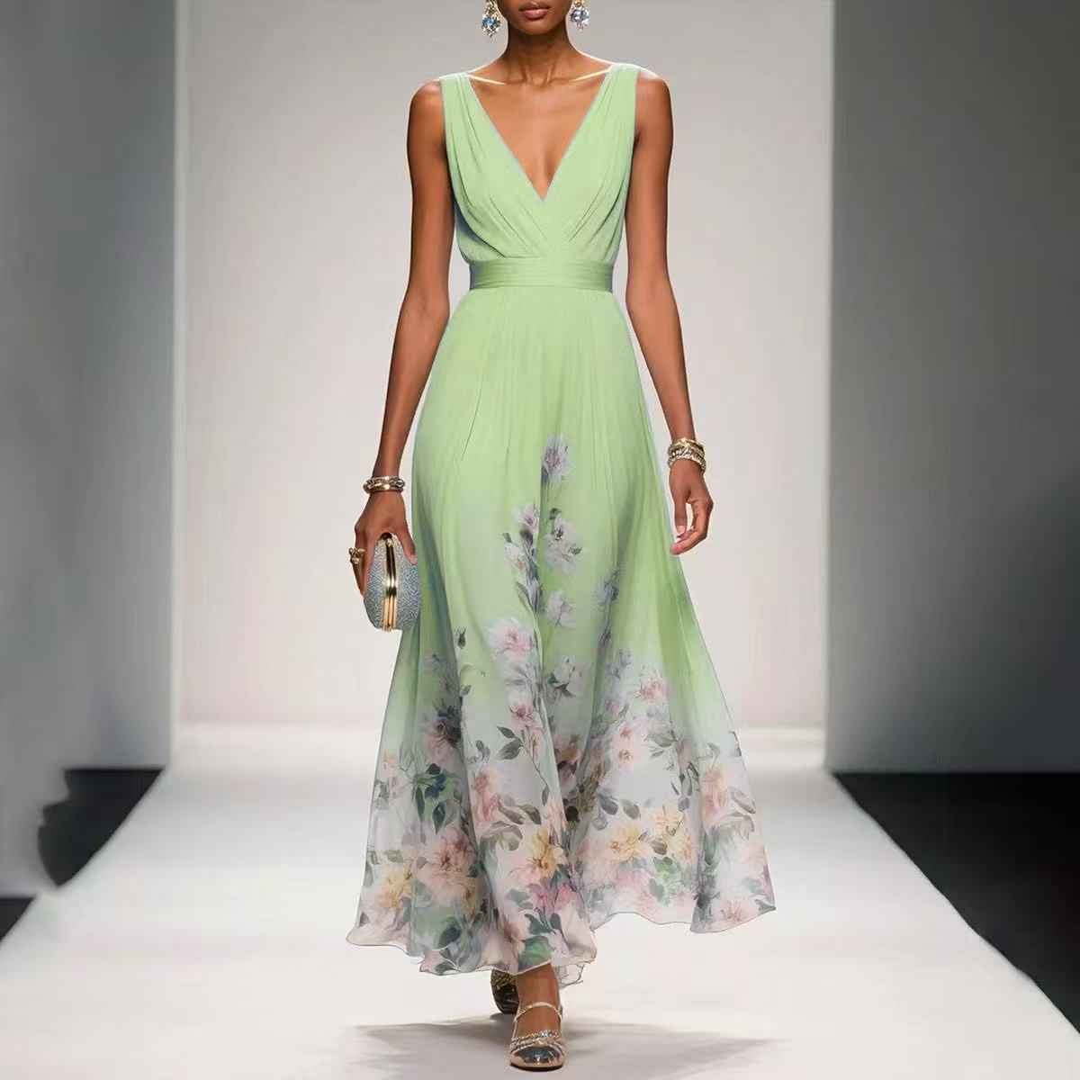 Evening Gown Elegant V-neck Cross-border Dress