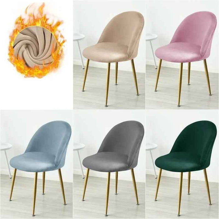 Housse de chaise à bec de canard en polaire ultra-douce imitation renard argenté