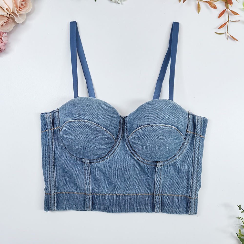 Women's Fashionable All-matching Denim Camisole Top by Mirlaine Univers Women's Fashionable All-matching Denim Camisole Top Mirlaine Univers womens-fashionable-all-matching-denim-camisole-top 0 Women's Fashionable All-matching Denim Camisole Top Mirlaine Univers Women's Fashionable All-matching Denim Camisole Top