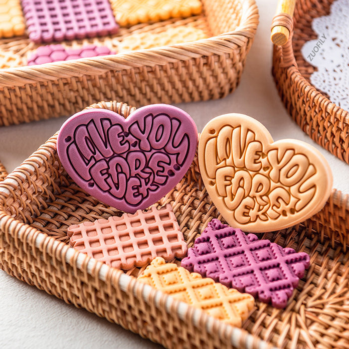 Valentine's Day Fondant Cookie Stereo Embossing Mold Baking Tool