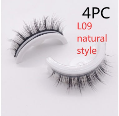Reusable 3D Mink Lashes Natural False Eyelashes Self Adhesive Fake Glue Free Makeup Eyelash Extension Silk by Mirlaine Univers