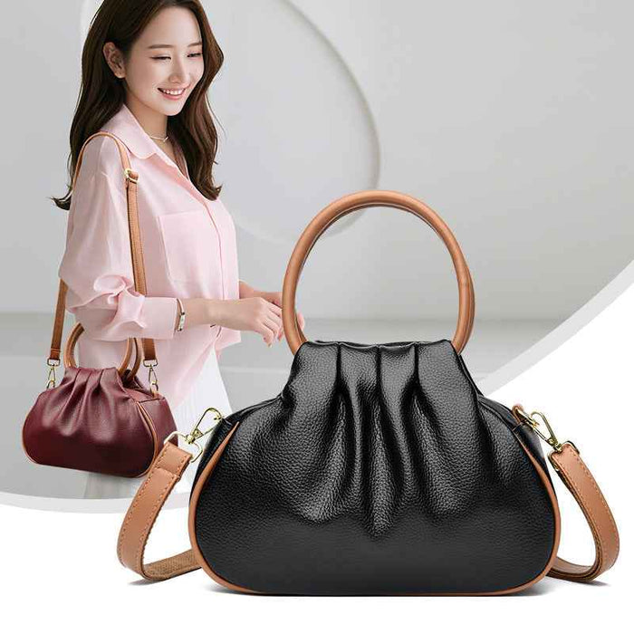 Large-capacity Pleated Crossbody Shoulder Bag For Women