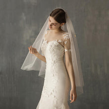 Star Style Hand Sewn Metal Combed Bridal Veil by Mirlaine Univers