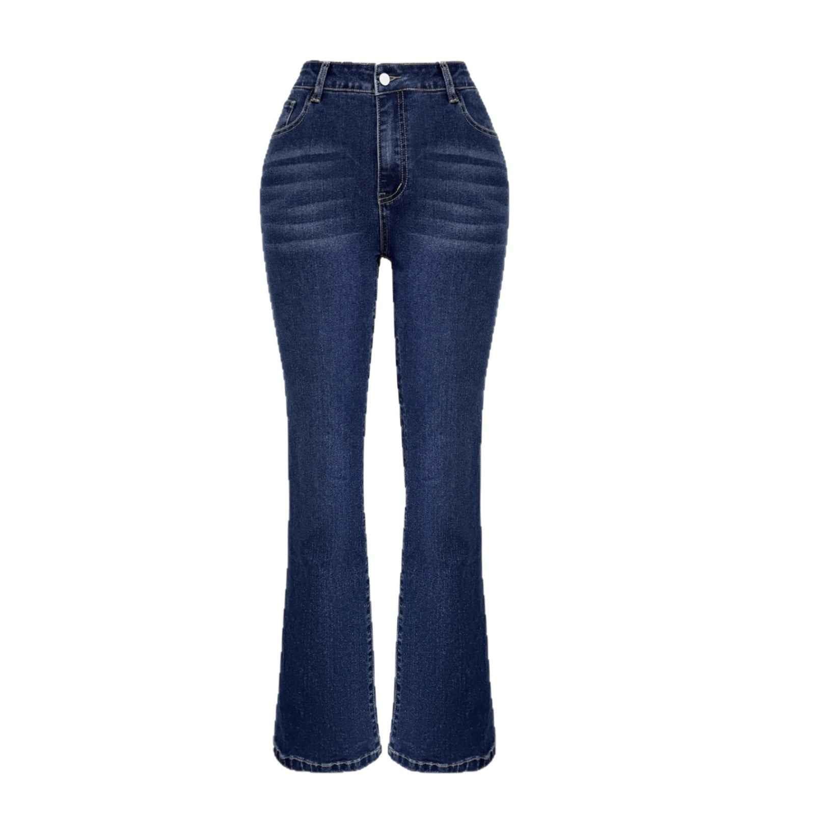 Spring Washed Slightly Flared Straight-leg Pants