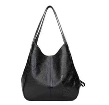 Vintage Large Capacity Shoulder Bags For Women Retro PU Leat