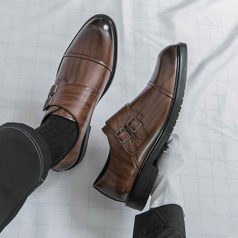 Pointed-toe Business Formal Leather Boots