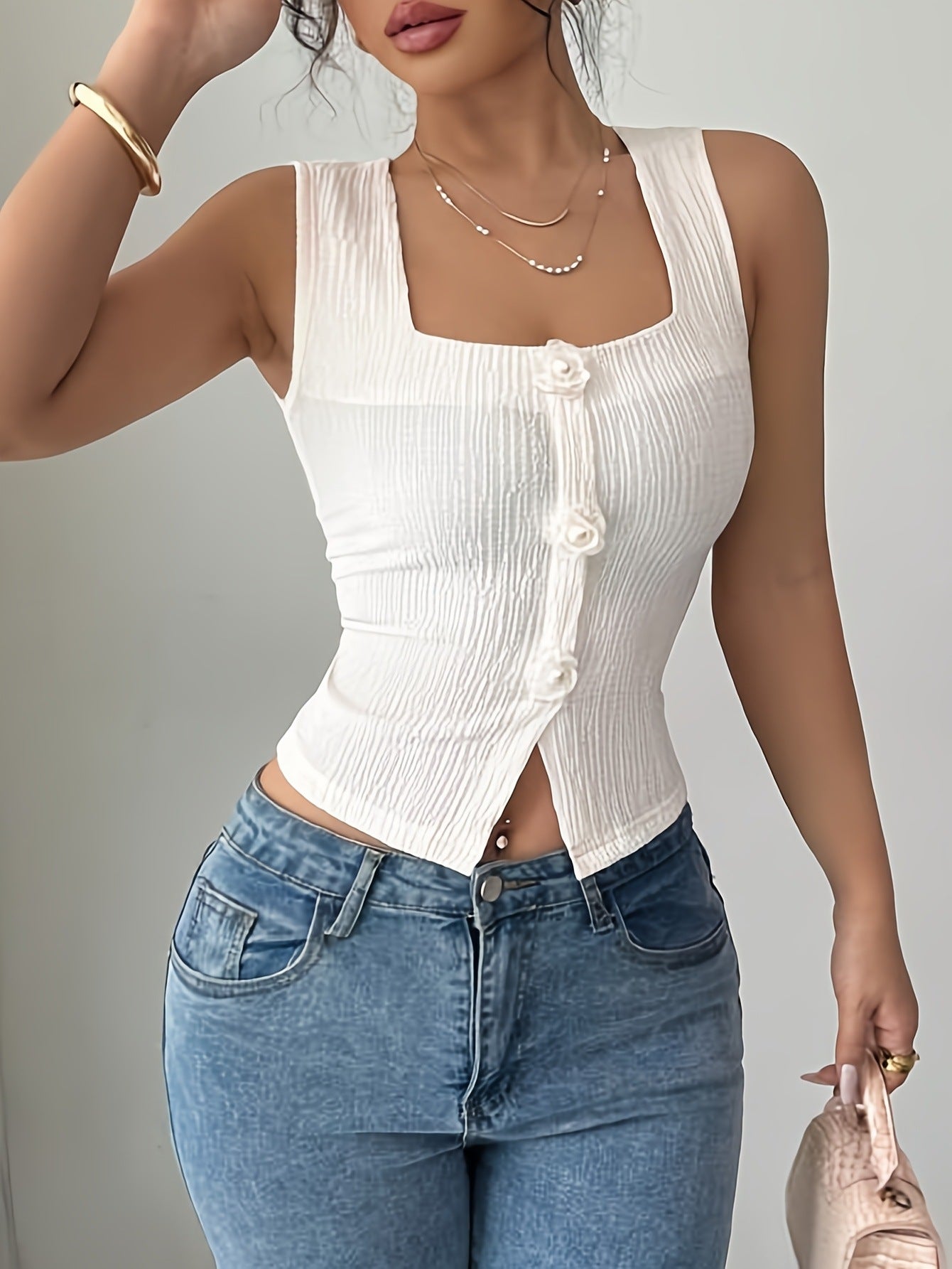 Knitted Camisole Womens New OuterwearLayering Short White Top by Mirlaine Univers Knitted Camisole Womens New OuterwearLayering Short White Top Mirlaine Univers knitted-camisole-womens-new-outerwearlayering-short-white-top 0 Knitted Camisole Womens New OuterwearLayering Short White Top Mirlaine Univers Knitted Camisole Womens New OuterwearLayering Short White Top