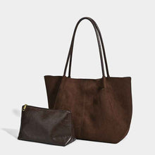 Large-Capacity Retro Suede Shoulder And Handbag Set