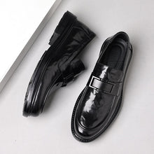 Men's British Slip-on Pointed Leather Shoes by Mirlaine Univers