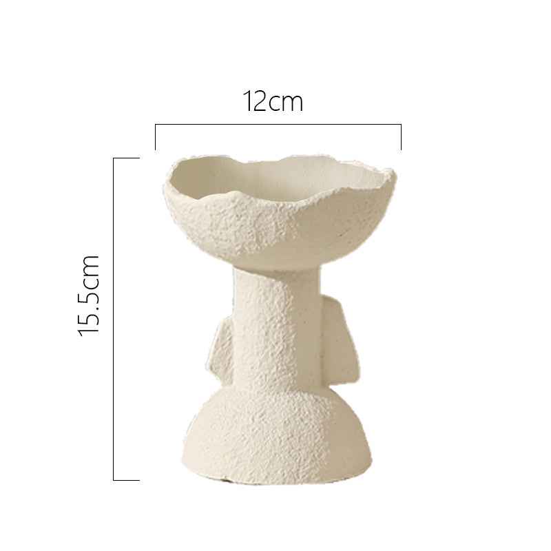Ins Style No Hole Moon Pattern Cement Mini Flowerpot