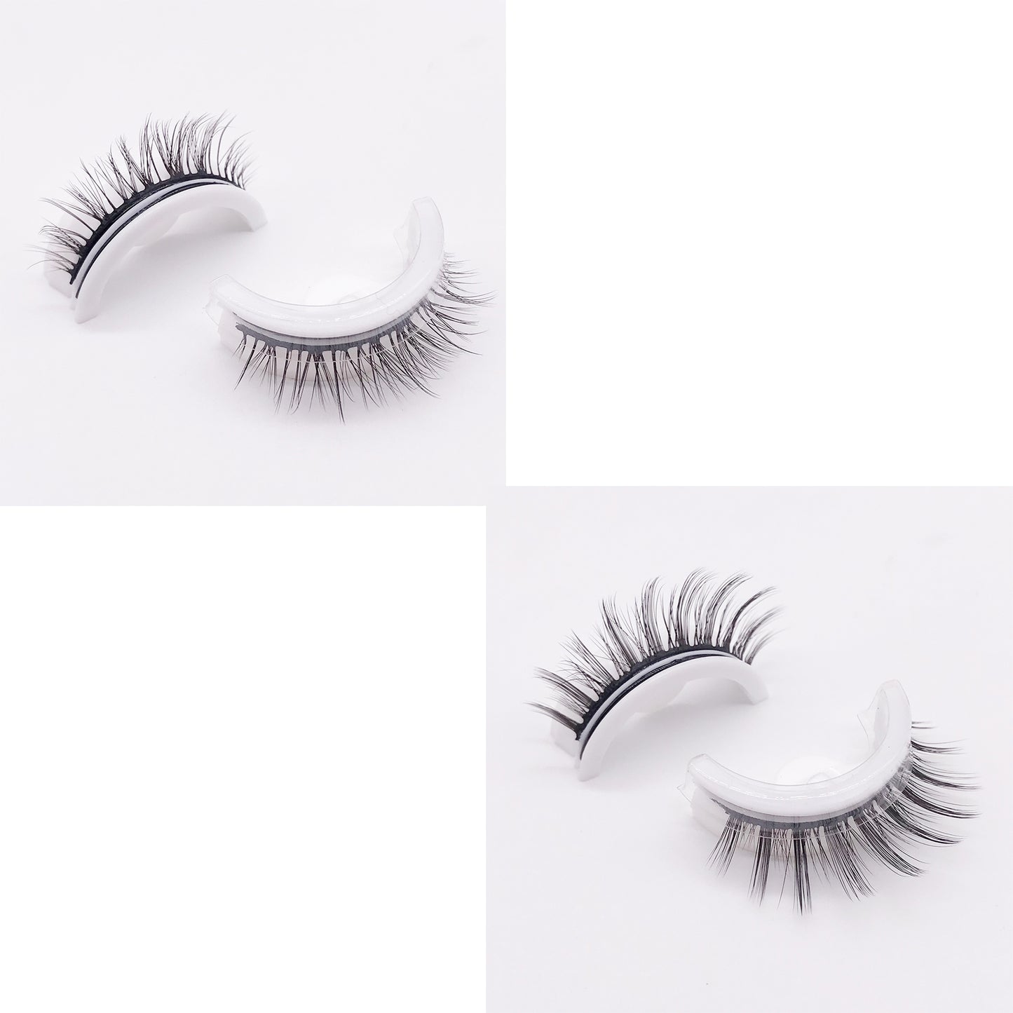 Reusable 3D Mink Lashes Natural False Eyelashes Self Adhesive Fake Glue Free Makeup Eyelash Extension Silk by Mirlaine Univers