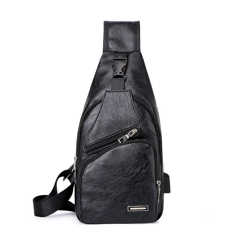 Casual Fashion Men's USB Charging Chest Bag by Mirlaine Univers