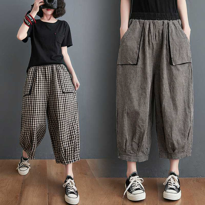 Retro-style Loose-fitting Plus-size Bloomers For Women