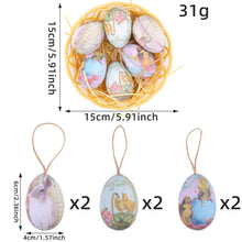 Easter Egg Ornaments Diy Knitted Basket Painted