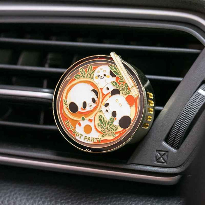 Panda Hot Pot Car Fragrance Outlet Perfume Decoration