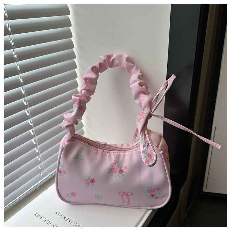 Fresh And Sweet Floral Underarm Bag For Women