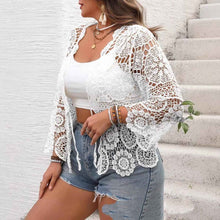 Bohemian Cutout Crochet Lace Sun-Protective Blouse
