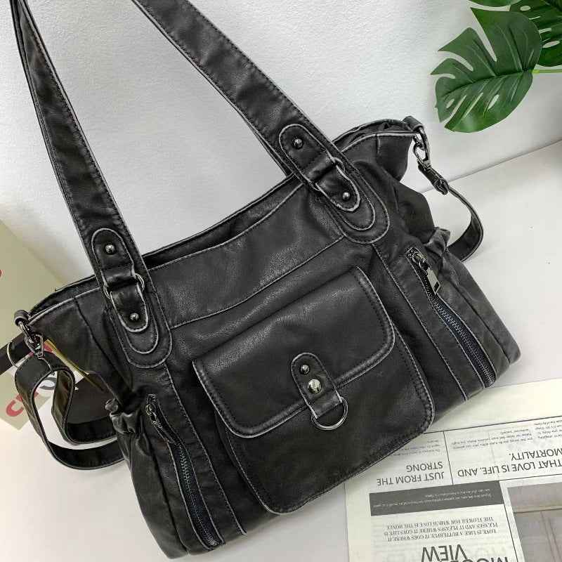Ladies Fashion Washed Old Tote Bag