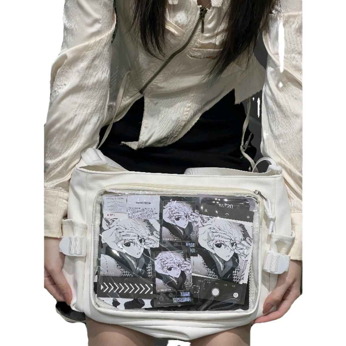 Everyday Versatile Transparent Single-shoulder Canvas Bag