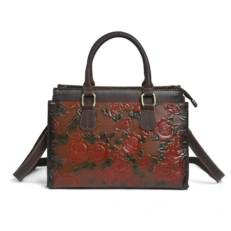 New Womens Shoulder Bag In Top-Grain Cowhide With A Versatile Embossed Pattern by Mirlaine Univers