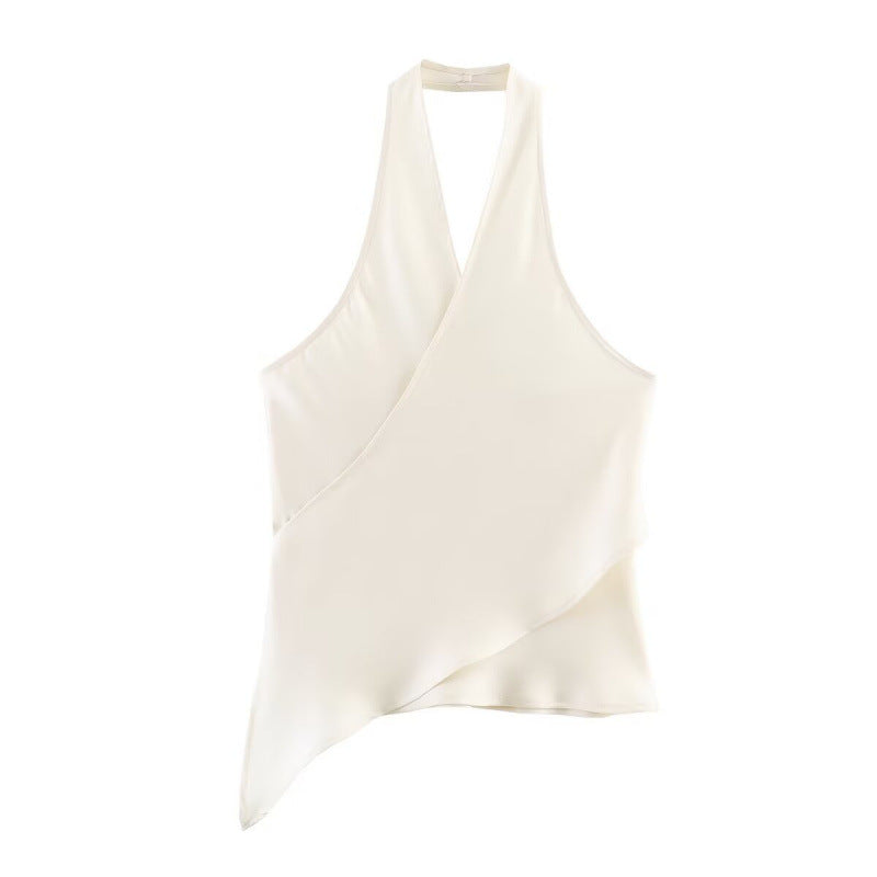 European And American-style Fashionable Versatile Satin-textured Halter-neck Top by Mirlaine Univers European And American-style Fashionable Versatile Satin-textured Halter-neck Top Mirlaine Univers european-and-american-style-fashionable-versatile-satin-textured-halter-neck-top 0 European And American-style Fashionable Versatile Satin-textured Halter-neck Top Mirlaine Univers European And American-style Fashionable Versatile Satin-textured Halter-neck Top
