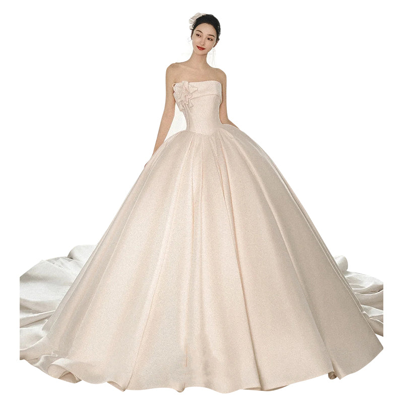 A Strapless Dress With A Big Train by Mirlaine Univers