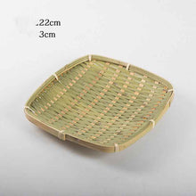 Hand-woven Mini Fruit Basket Grid Small Bamboo Basket Fruit Basket Small Basket