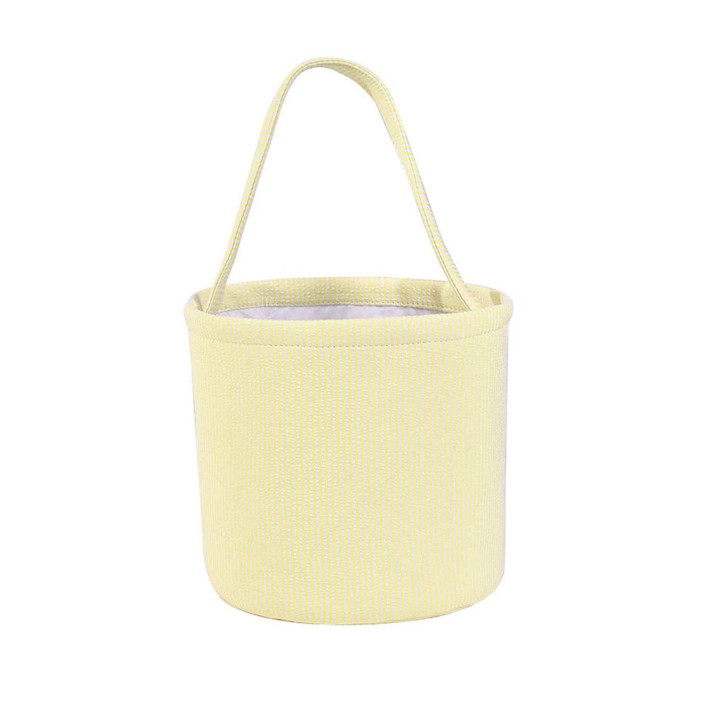 Seersucker Easter Portable Basket 5-color Stripes