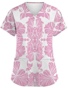 Summer Casual New Women's V-neck Cloth For Nursing Workers Short Sleeve