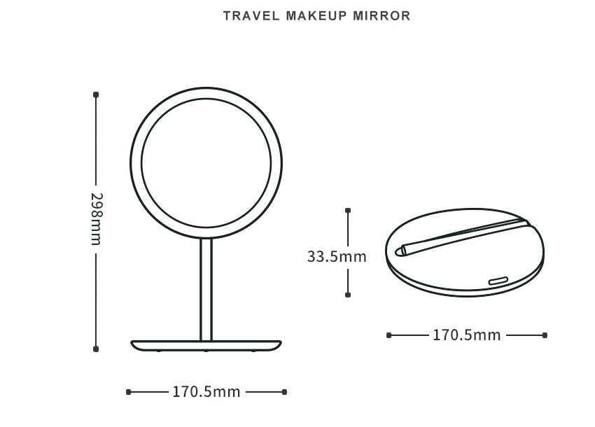 LED Folding Mirror Make-up mirror