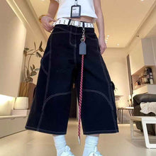 Loose-fit, High-street Style Workwear Denim Jeans With Visible Stitching