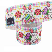 New Easter Printed Egg Ribbon Gift Packing Ribbon Rabbit Radish Scene