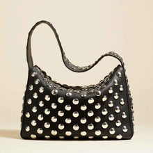 Stylish Edgy Niche Underarm Shoulder Bag With Rivet Detailing